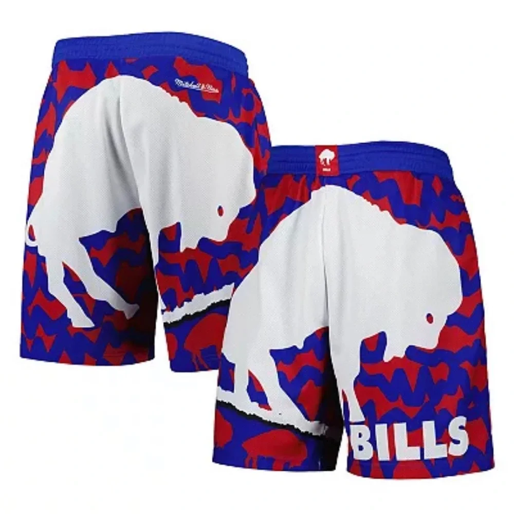 Men’s Buffalo Bills Mitchell & Ness Jumbotron 2.0 Sublimated Shorts - Royal XL - Picture 1 of 3